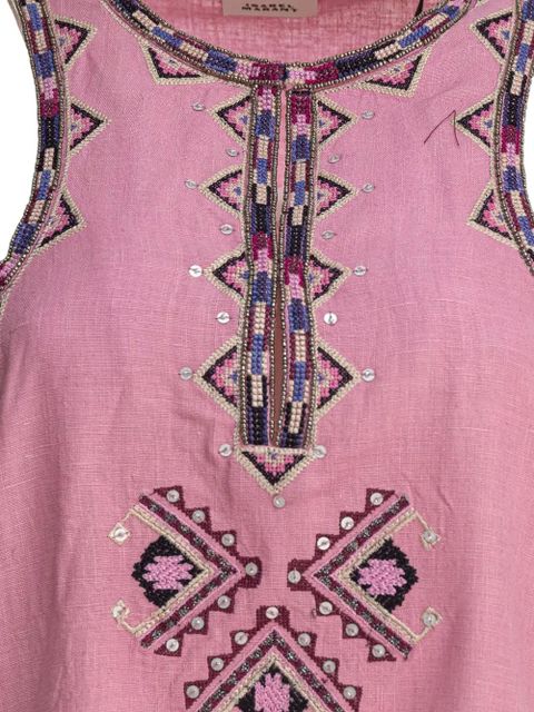 ISABEL MARANT embroidered sleeveless tank top - Pink