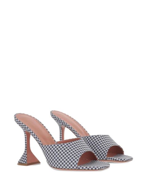 Amina Muaddi Lupita gingham-pattern sandals - Blue - zdjęcie produktu nr 2