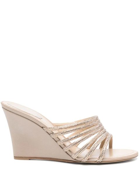 René Caovilla crystal-embellished sandals - Neutrals - zdjęcie produktu nr 1
