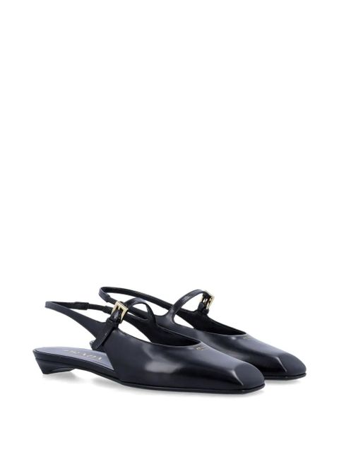 Prada leather slingback ballet flats - Black