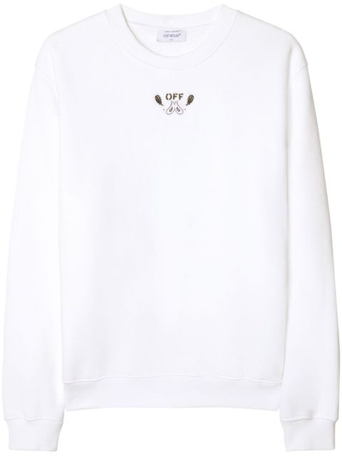 Off-White bandana-embroidered cotton sweatshirt - zdjęcie produktu nr 1