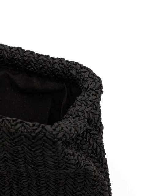 TWINSET woven logo-plaque make-up bag - Black