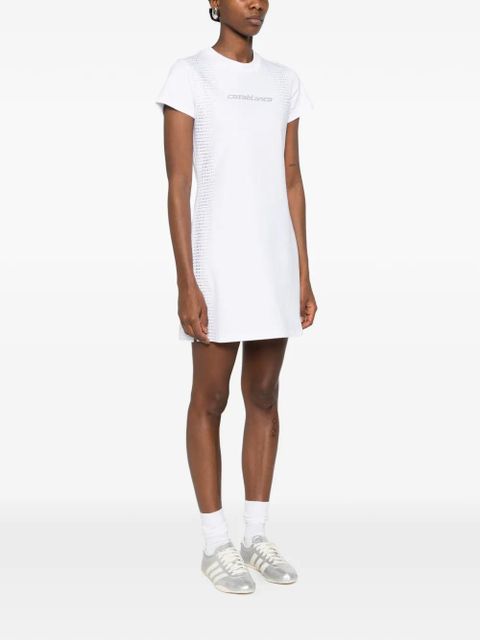 Casablanca crystal-embellishment mini dress - White