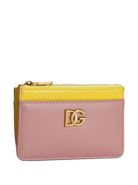Dolce & Gabbana DG-plaque cardholder - Pink