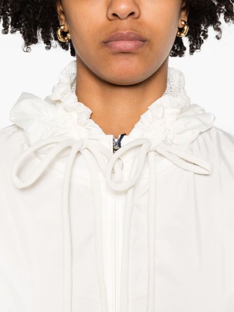 Moncler mesh-panels hooded jacket - White