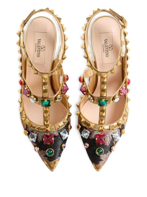 Valentino Garavani 100mm Rockstud pumps - Gold