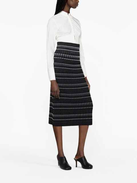 Alexander McQueen fitted midi skirt - Black - zdjęcie produktu nr 2