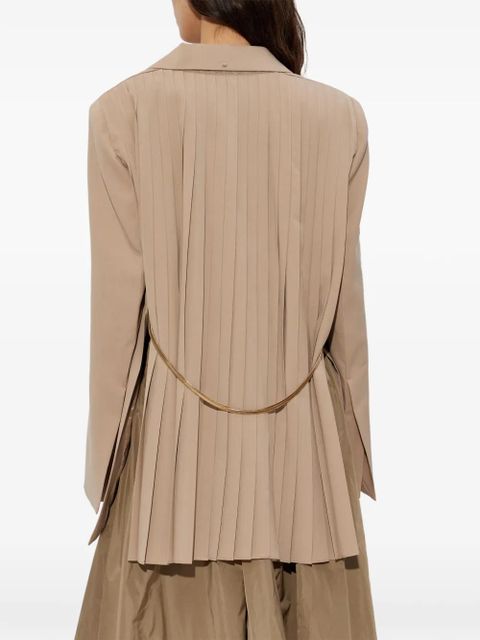 Sportmax Mela pleated-detail blazer - Neutrals