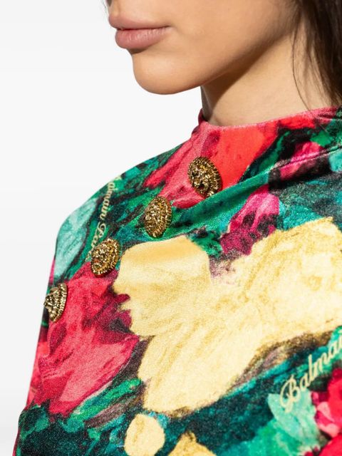 Balmain floral top - Red