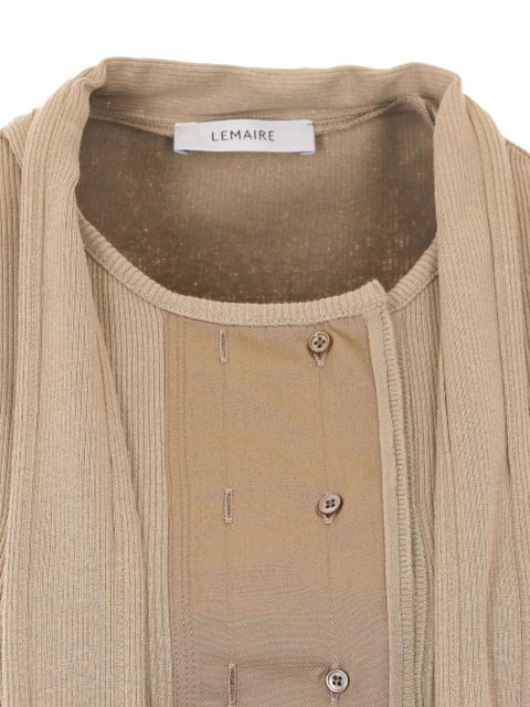 LEMAIRE double-breasted knot top - Neutrals