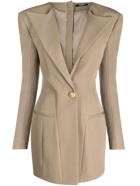 Balmain single-breasted blazer dress - Brown - zdjęcie produktu nr 1
