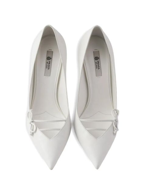 Prada leather pumps - White