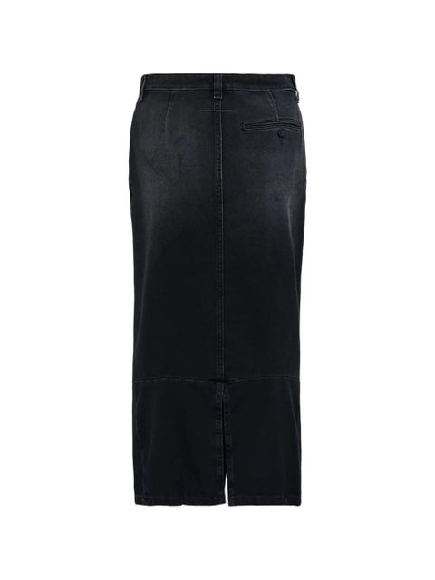 MM6 Maison Margiela denim midi skirt - Black - zdjęcie produktu nr 2