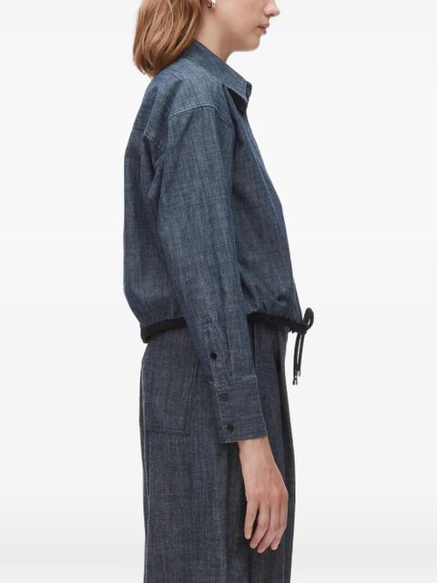 3.1 Phillip Lim drawstring long-sleeve shirt - Blue