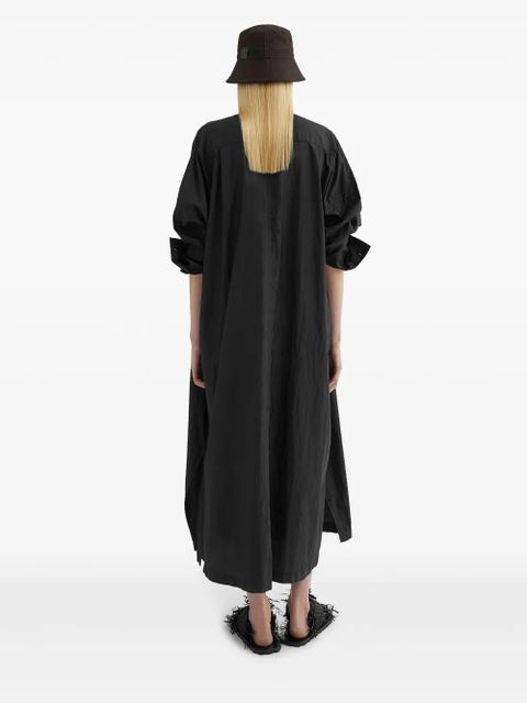 Jil Sander satin shirt dress - Black