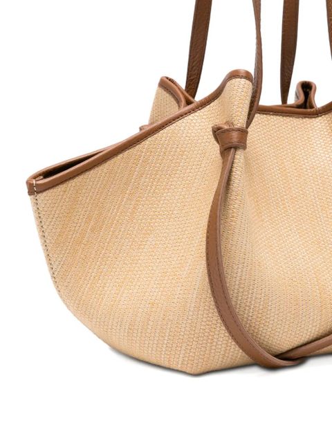 Yuzefi Mochi knotted-strap woven tote bag - Neutrals
