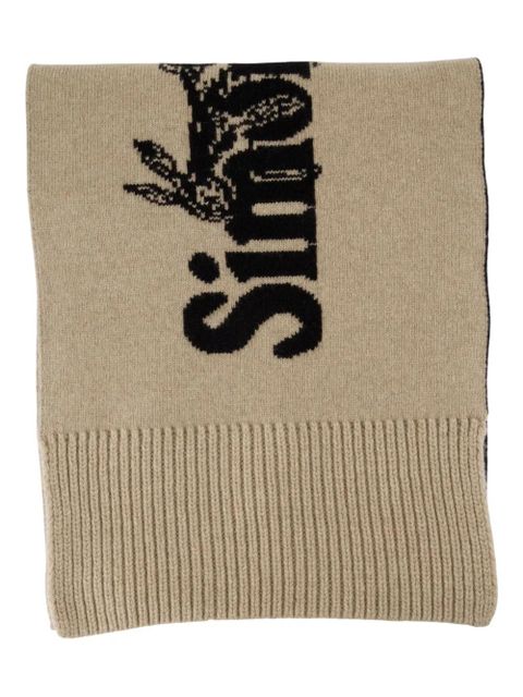 Simone Rocha logo ribbed scarf - Neutrals - zdjęcie produktu nr 2