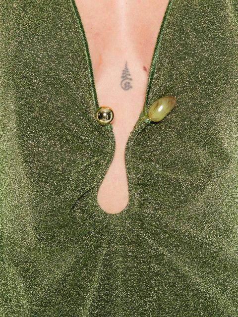 Oséree stone-embellishment mini dress - Green