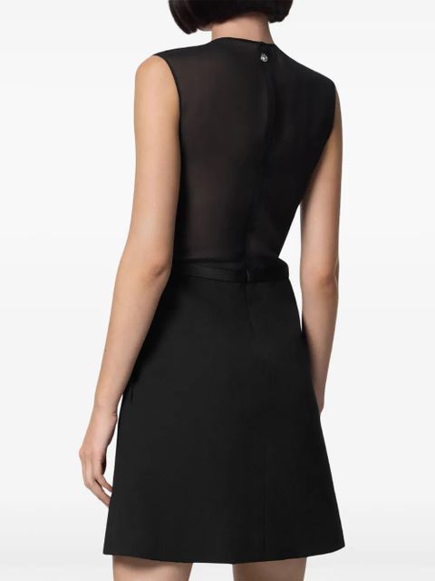 Versace A-line silk georgette mini dress - Black