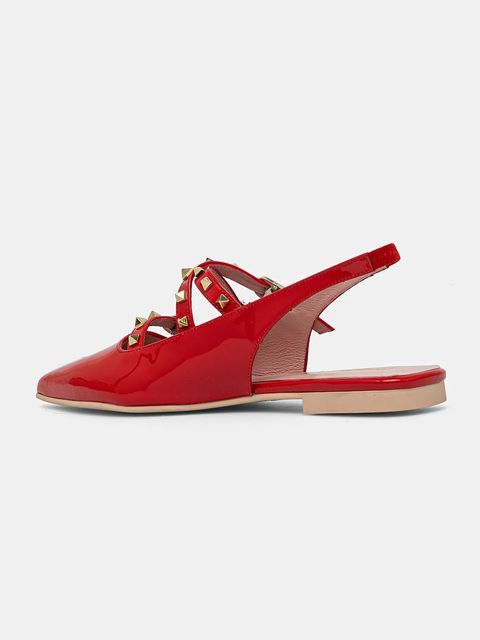 Pretty Ballerinas baleriny Yvette kolor czerwony z odkrytą piętą 52136_B - zdjęcie produktu nr 2