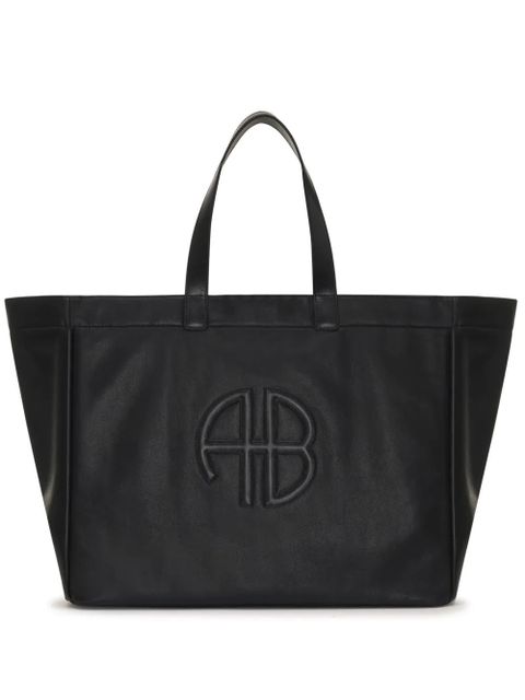 ANINE BING large Rio faux leather tote bag - Black - zdjęcie produktu nr 1