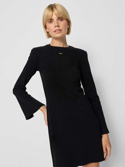 Bizuu sukienka bawełniana ANYIA kolor czarny mini dopasowana ANYIA.CZARNY