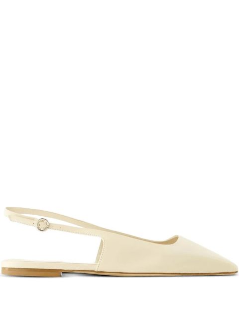Aeyde Liya slingback leather flat pumps - White - zdjęcie produktu nr 1