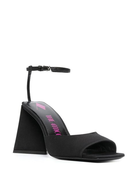 The Attico Piper 85mm satin sandals - Black