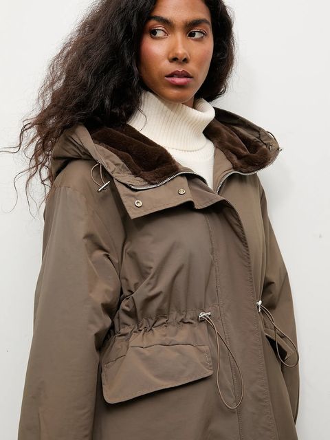 Answear.LAB parka kolor zielony przejściowa