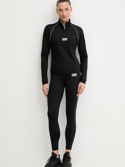 EA7 Emporio Armani longsleeve treningowy kolor czarny z półgolfem AF13534.7W000593