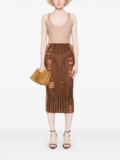 Diesel M-Calina midi skirt - Brown - zdjęcie produktu nr 2