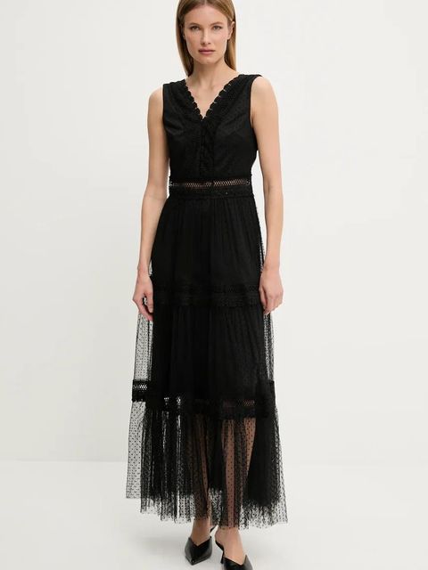 Answear.LAB sukienka kolor czarny maxi rozkloszowana - zdjęcie produktu nr 1