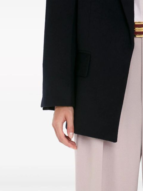 Victoria Beckham peak-lapel wool-cashmere blazer - Blue