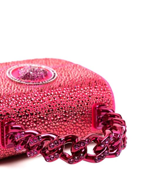 Versace La Medusa crystal-embellished mini bag - Pink