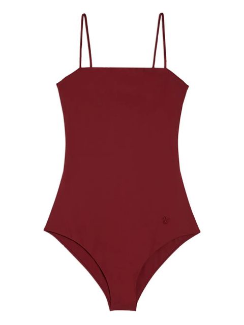 Jil Sander embroidered monogram swimsuit