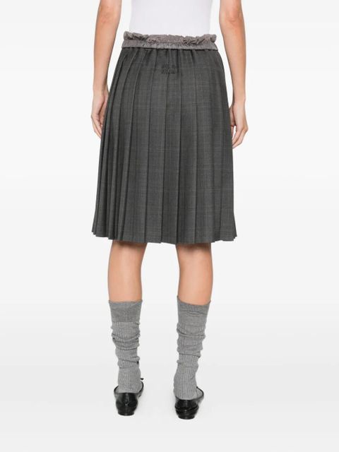 Miu Miu pleated mini skirt - Grey