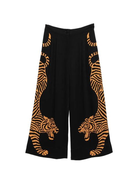 FARM Rio tiger-print trousers - Black - zdjęcie produktu nr 1