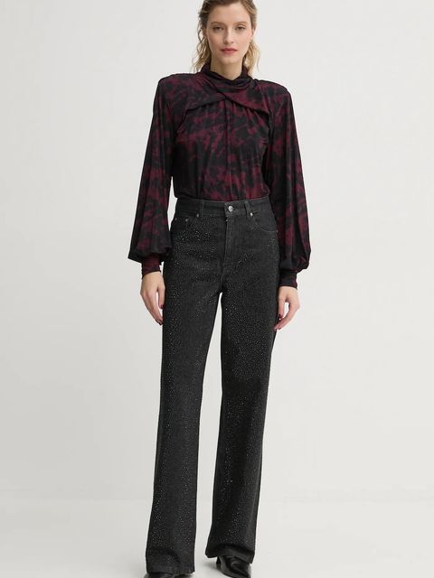 Gestuz bluzka damska kolor bordowy wzorzysta 10909578 - zdjęcie produktu nr 2