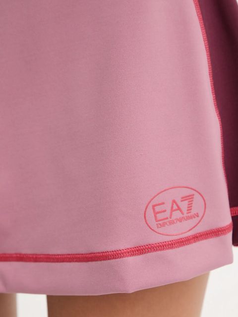 EA7 Emporio Armani spódnica sportowa kolor różowy mini rozkloszowana AF19155.7W000559