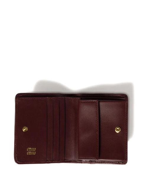 Miu Miu matelassé leather wallet - Red - zdjęcie produktu nr 2