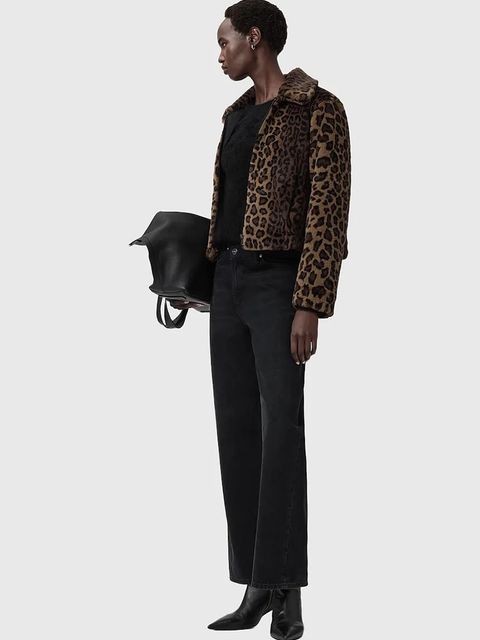 AllSaints kurtka kolor brązowy przejściowa W080OD