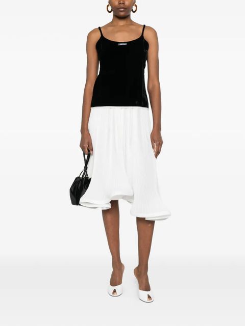 Prada logo-patch sleeveless top - Black - zdjęcie produktu nr 2