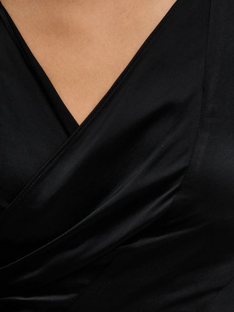 Answear.LAB bluzka i spódnica damski kolor czarny