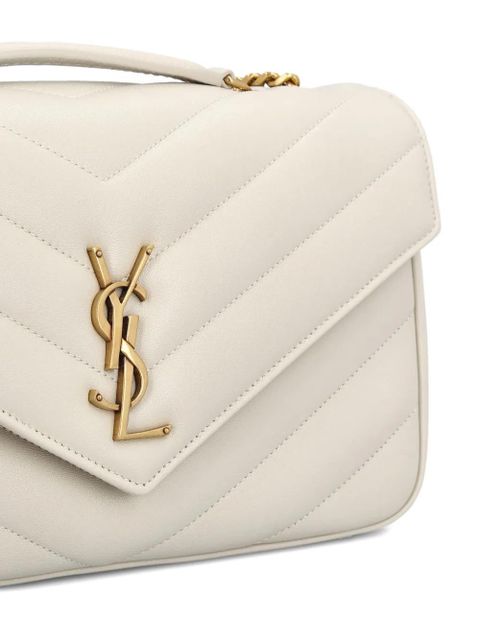 Saint Laurent medium Loulou quilted Cassandre logo shoulder bag - Neutrals