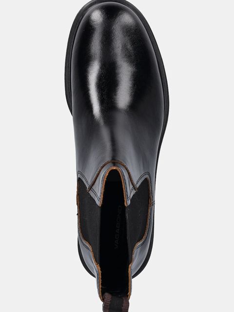 Vagabond Shoemakers sztyblety skórzane FREYA damskie kolor czarny na płaskim obcasie 6006-199-20