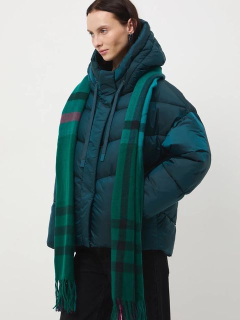 Medicine kurtka damska kolor zielony zimowa oversize