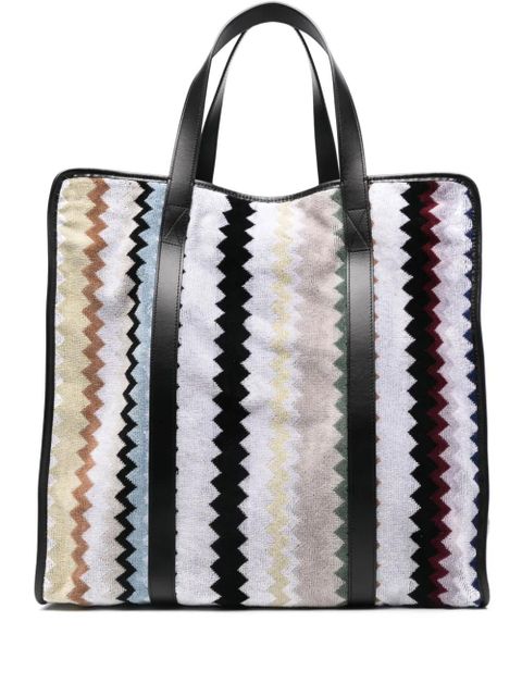 Missoni zigzag-woven tote bag - Grey - zdjęcie produktu nr 1