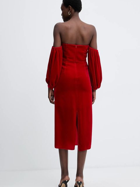 Forte Forte sukienka z dodatkiem jedwabiu kolor czerwony midi dopasowana 14350.mydress