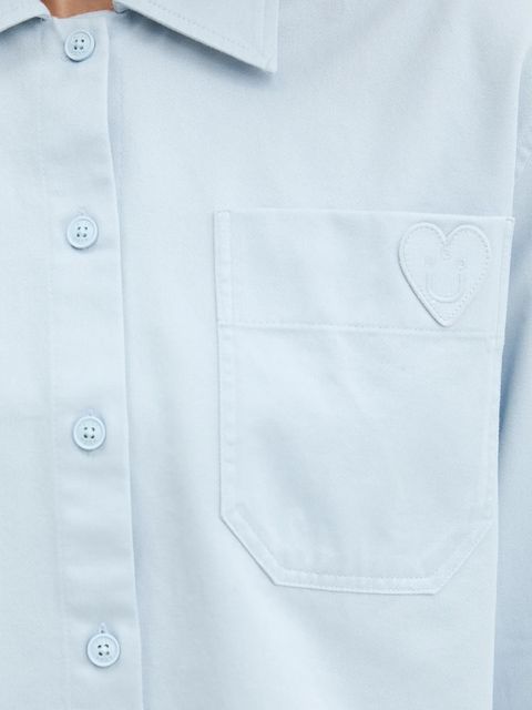 Hugo Blue koszula bawełniana damska kolor niebieski regular z kołnierzykiem klasycznym 50542967