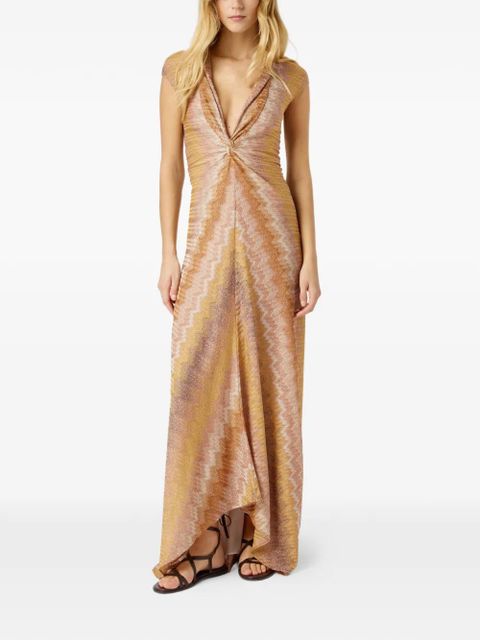 Missoni twisted zigzag-pattern dress - Neutrals - zdjęcie produktu nr 2